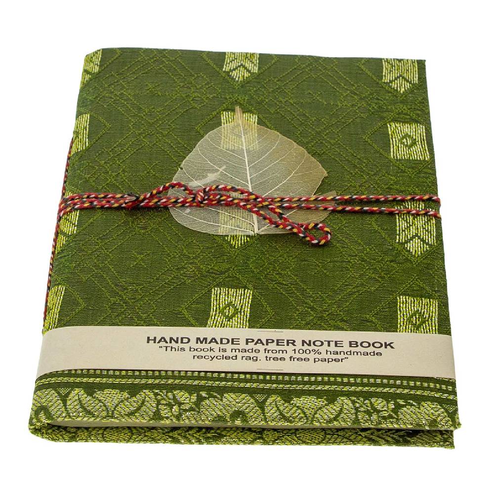 Kunst Und Magie Tagebuch Poesiealbum handgefertigt Sari Baumwollpapier- Notizbuch Indien Buch 8x12cm Nachhaltig Bestseller