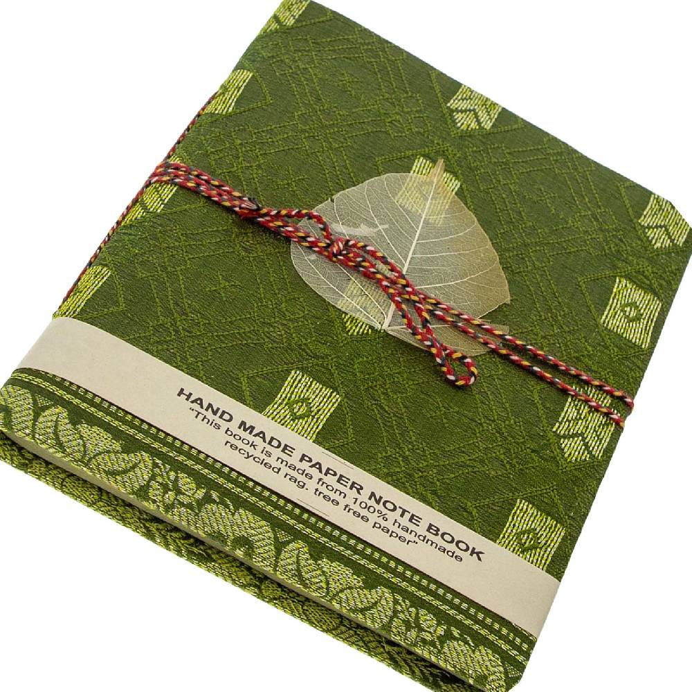 Kunst Und Magie Tagebuch Poesiealbum handgefertigt Sari Baumwollpapier- Notizbuch Indien Buch 8x12cm Nachhaltig Bestseller
