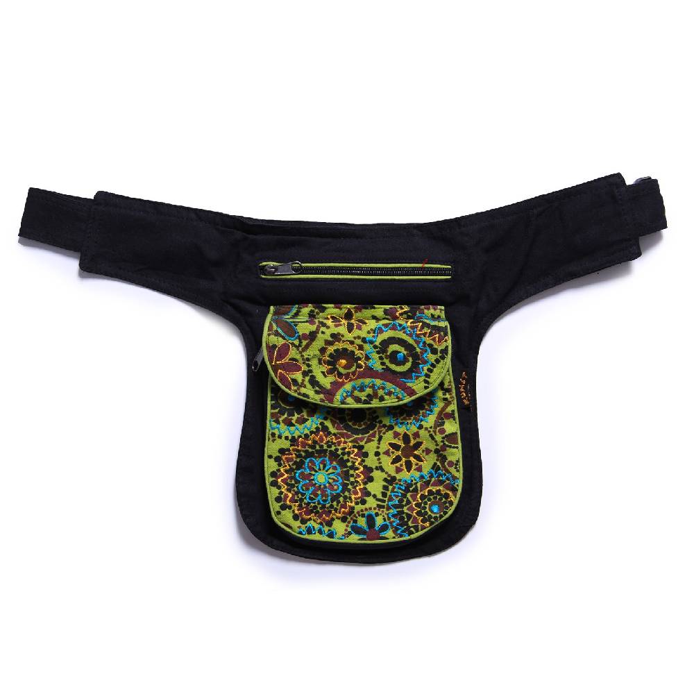 Kunst Und Magie Kunst und Magie Bestickte Bauchtasche Sidebag Gürteltasche Festivaltasche Hundesport Letzte 3 Tage