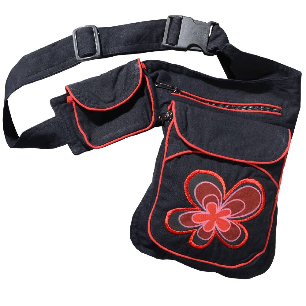 Kunst Und Magie Goa Schulter Bauchtasche Gürteltasche Bauchgurt Hippie Psy Festival Blumenmotiv Bis zu 50% Rabatt