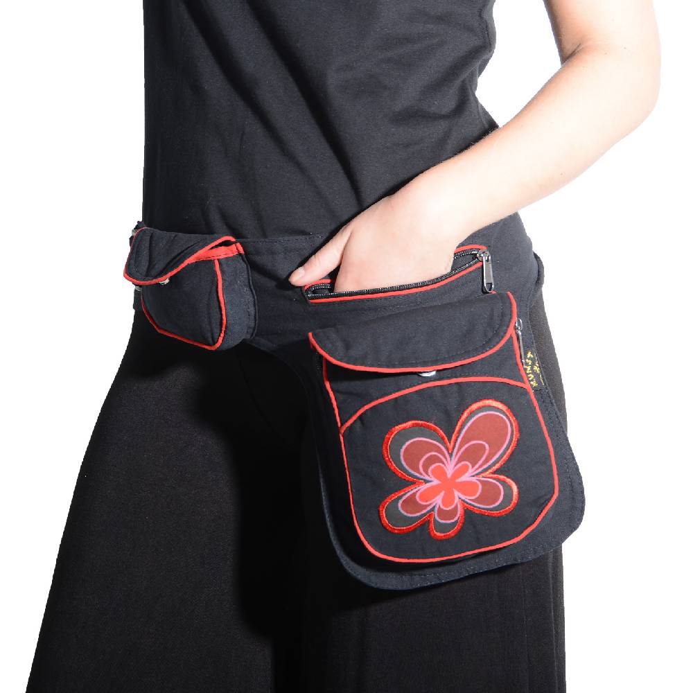 Kunst Und Magie Goa Schulter Bauchtasche Gürteltasche Bauchgurt Hippie Psy Festival Blumenmotiv Bis zu 50% Rabatt