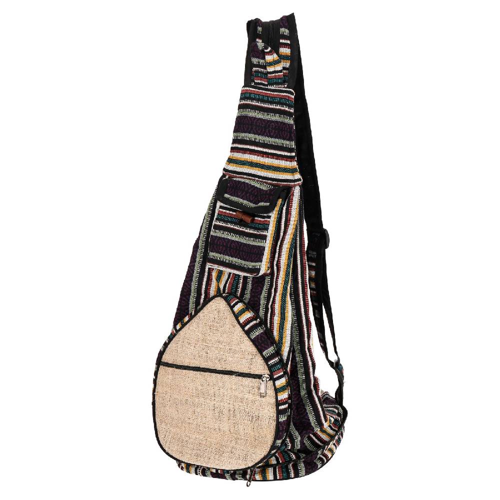 Kunst Und Magie Kunst und Magie Bunter Hippie Rucksack Schultertasche Slingbag Crossbody-Bag Hanf Hotsell