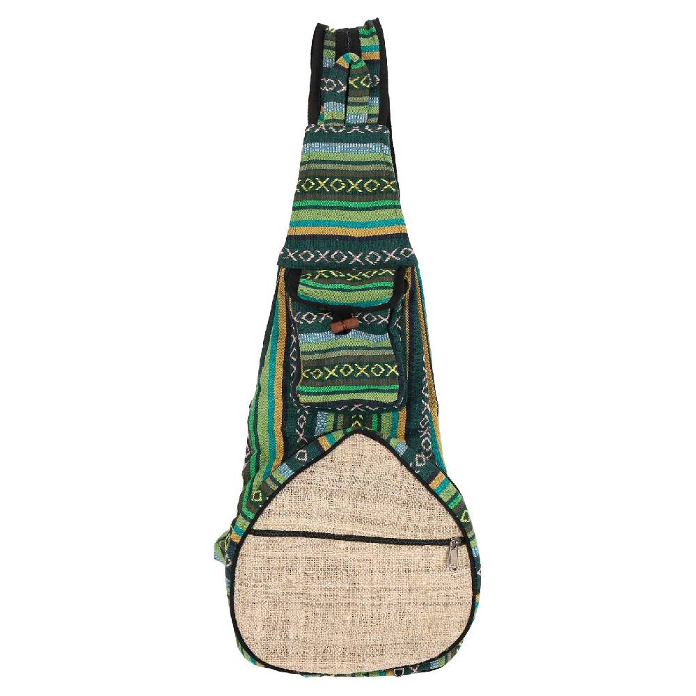 Kunst Und Magie Kunst und Magie Bunter Hippie Rucksack Schultertasche Slingbag Crossbody-Bag Hanf Hotsell