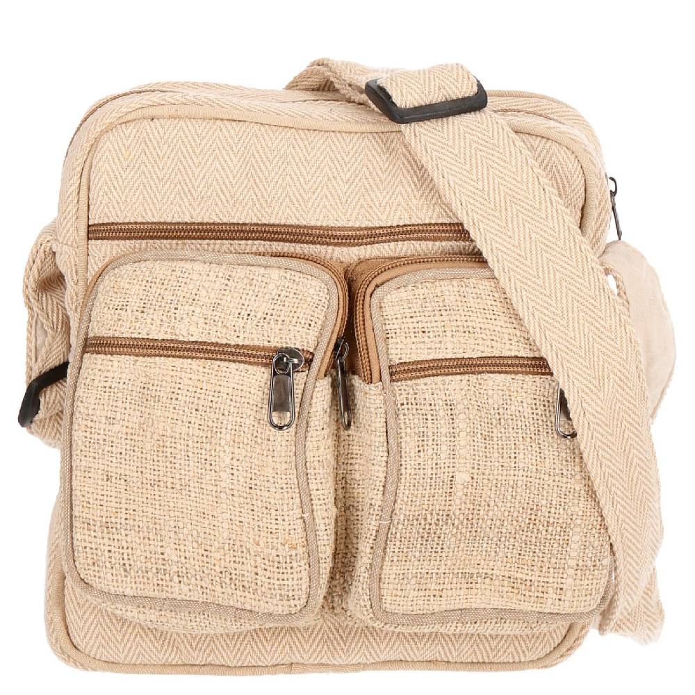 Kunst Und Magie Hanf Schultertasche Umhängetasche Tasche Messenger Bag Nachhaltig Fair Hanf im Angebot