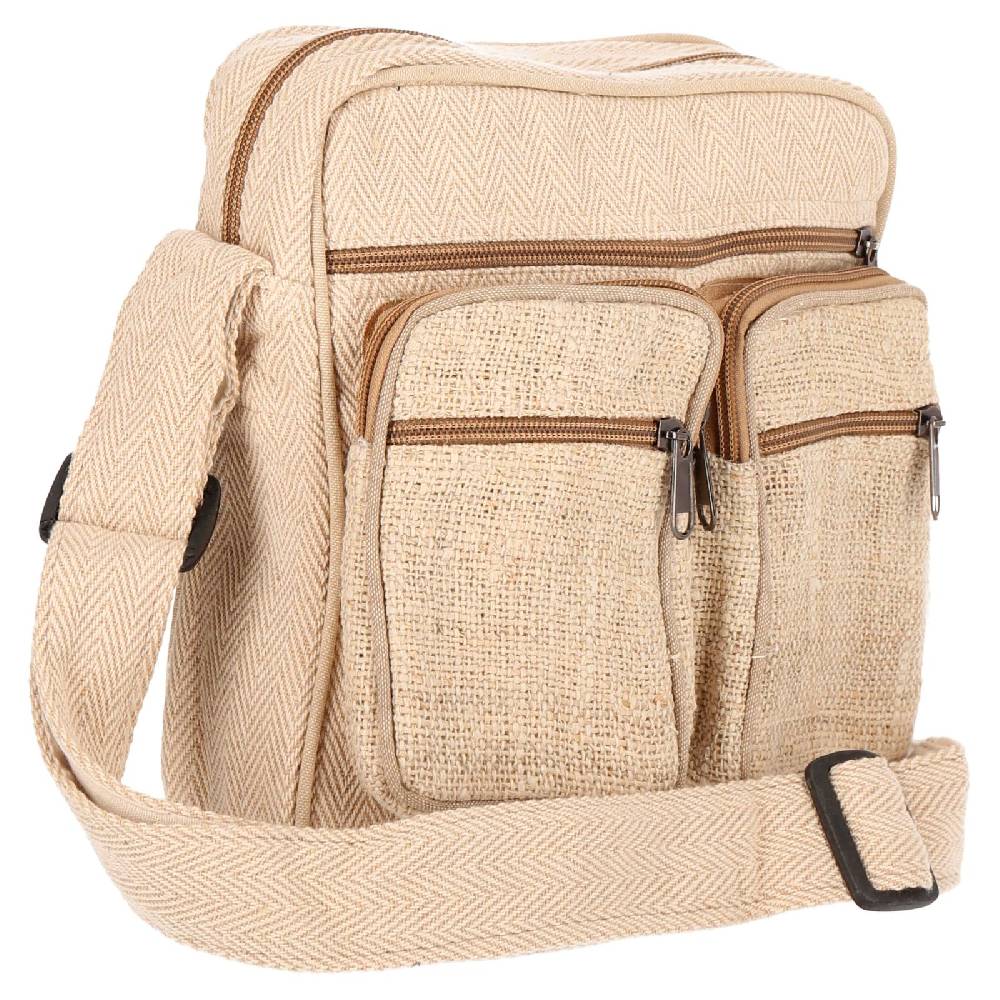 Kunst Und Magie Hanf Schultertasche Umhängetasche Tasche Messenger Bag Nachhaltig Fair Hanf im Angebot