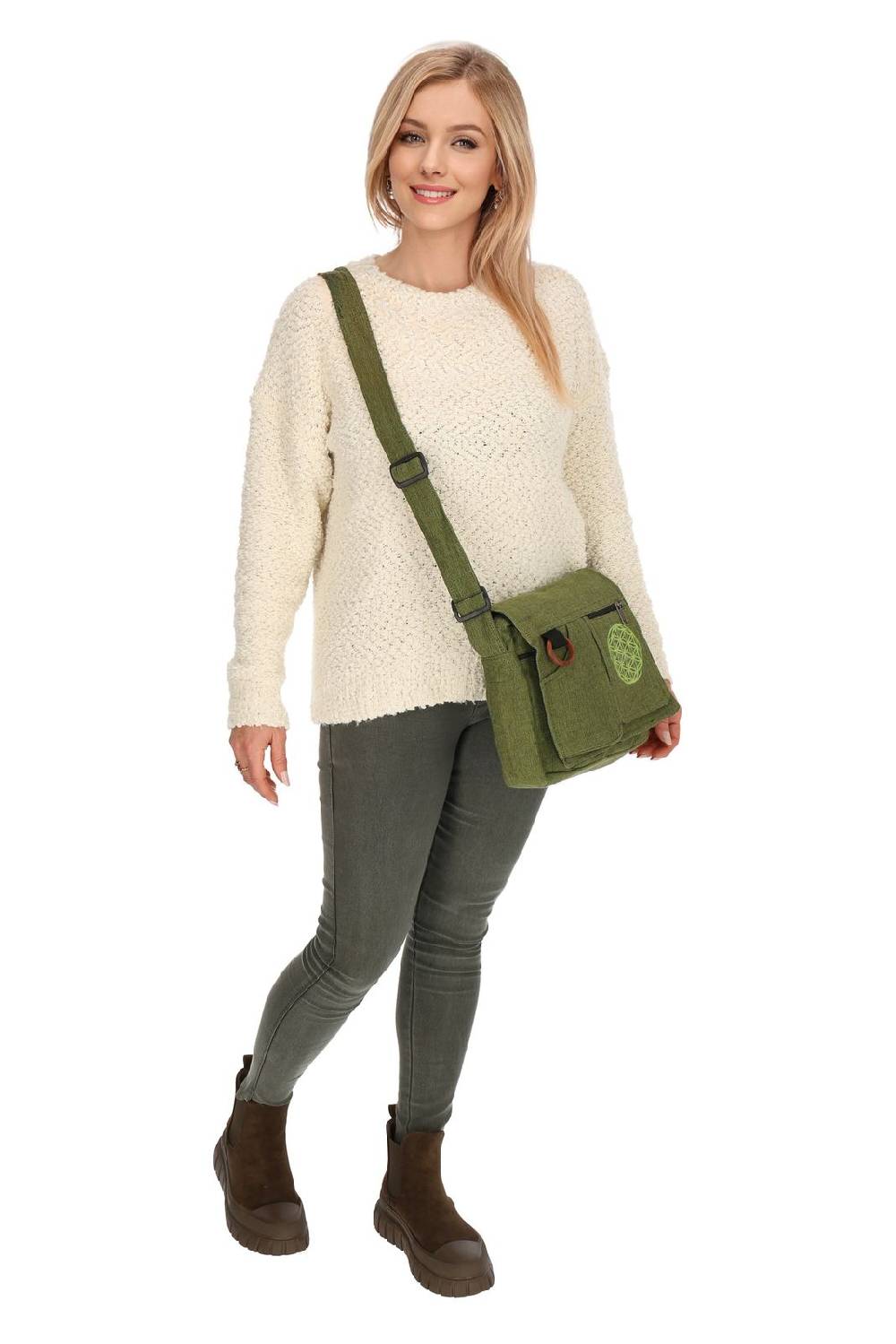 Kunst Und Magie Damen Tasche mit Schulterriemen Lebensblume Umhängetasche Hippie Handtasche Goa Schultertasche Limitierter Zeitrabatt
