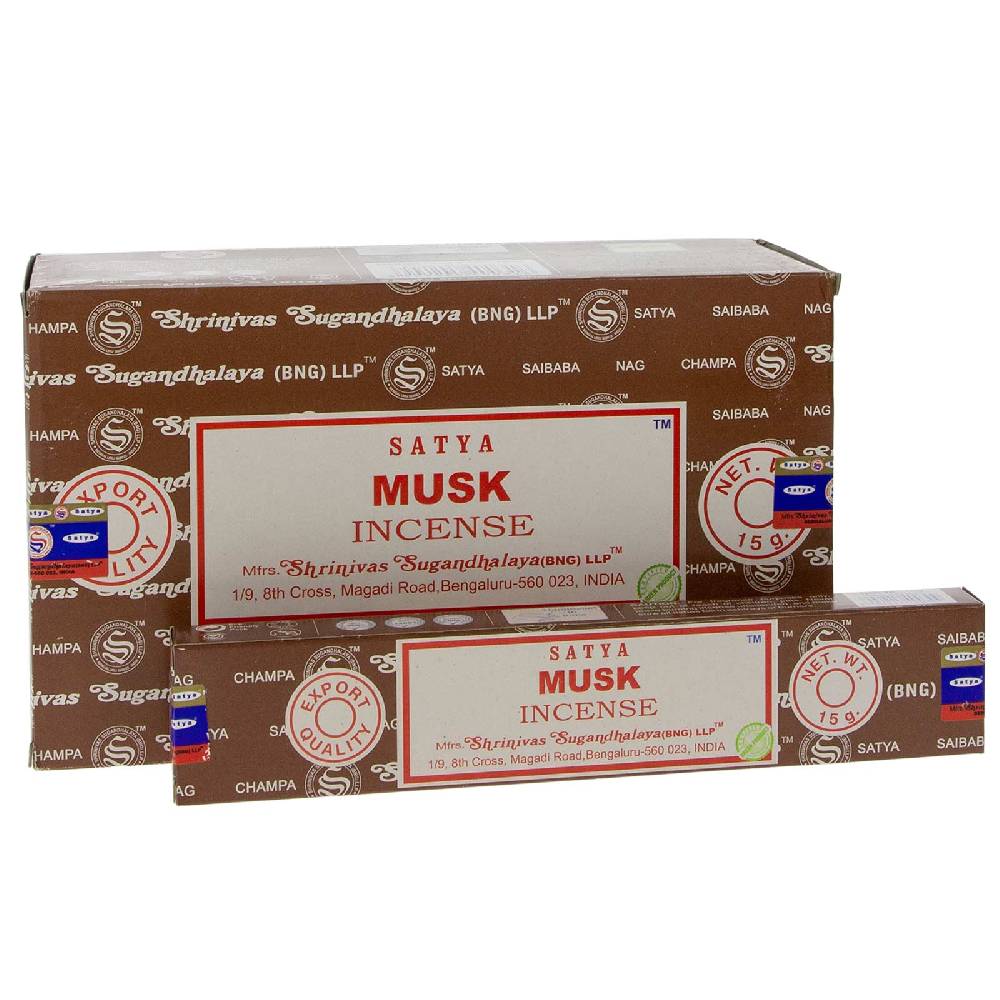 Kunst Und Magie Satya Musk Räucherstäbchen Agarbatti Räucherstäbchen 12er Großpackung