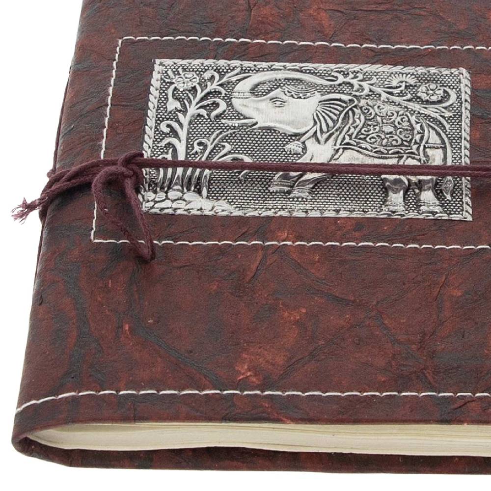 Kunst Und Magie Tagebuch Poesiealbum handgefertigt - Geprägtes Notizbuch Elefant 20x15cm Kostenlose Rückgabe
