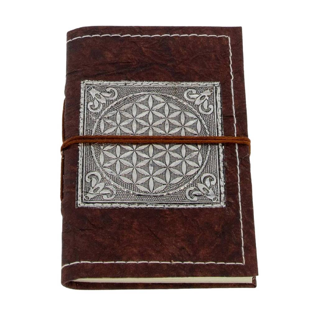 Kunst Und Magie Tagebuch Poesiealbum Lebensblume Blume des Lebens handgefertigt - Geprägtes Notizbuch 15x11cm Flower of Life Bis zu 65% Rabatt