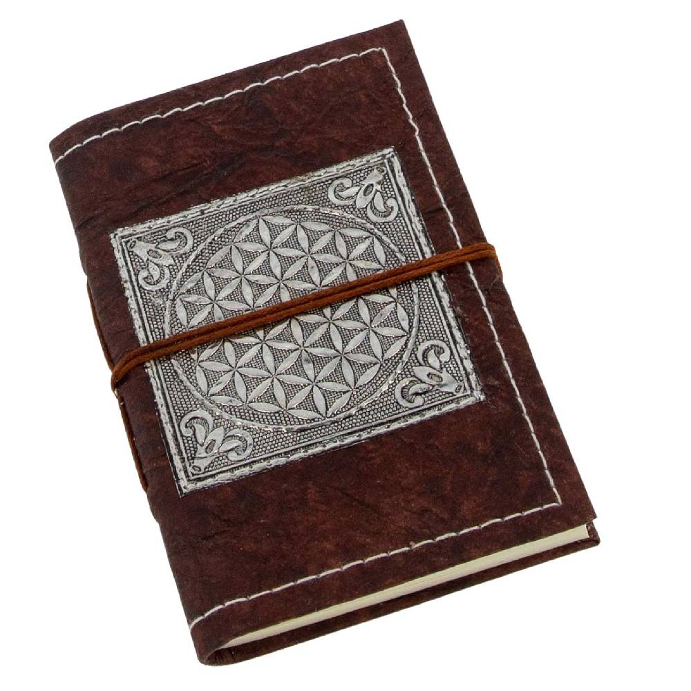 Kunst Und Magie Tagebuch Poesiealbum Lebensblume Blume des Lebens handgefertigt - Geprägtes Notizbuch 15x11cm Flower of Life Bis zu 65% Rabatt
