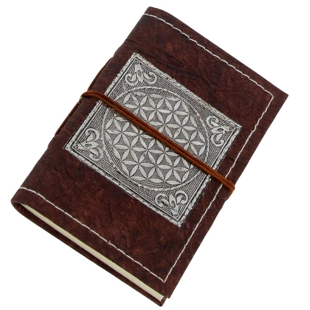 Kunst Und Magie Tagebuch Poesiealbum Lebensblume Blume des Lebens handgefertigt - Geprägtes Notizbuch 15x11cm Flower of Life Bis zu 65% Rabatt