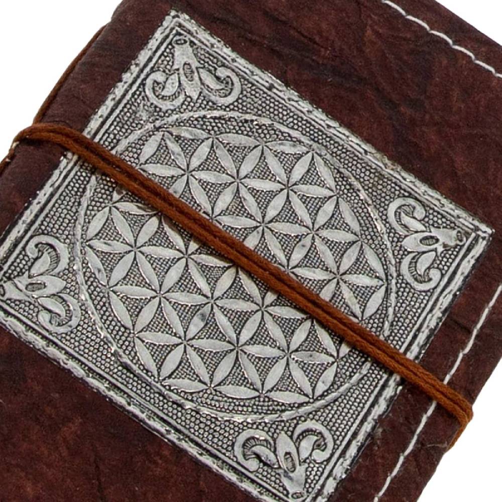 Kunst Und Magie Tagebuch Poesiealbum Lebensblume Blume des Lebens handgefertigt - Geprägtes Notizbuch 15x11cm Flower of Life Bis zu 65% Rabatt