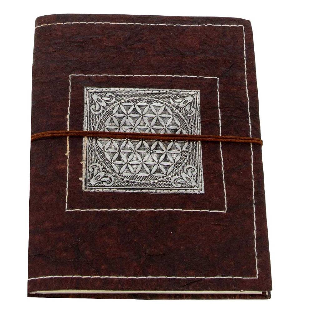 Kunst Und Magie Tagebuch Poesiealbum handgefertigt - Geprägtes Notizbuch Blume des Lebens Flower of Life 20x15cm Sonderangebot der Fabrik