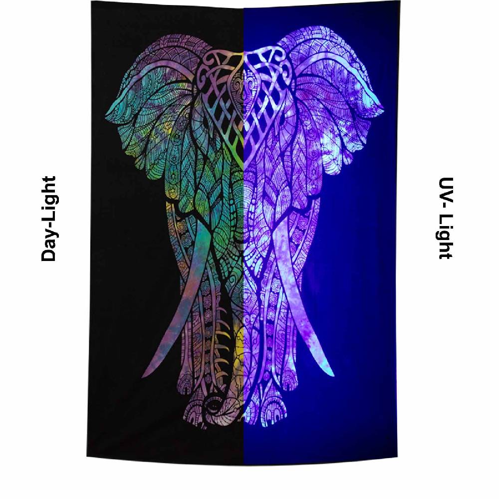 Kunst Und Magie Kunst und Magie Tagesdecke Wandbehang Deko Tuch Elefant UV Aktiv ca. 200 x 135 cm Bis zu 55% Rabatt