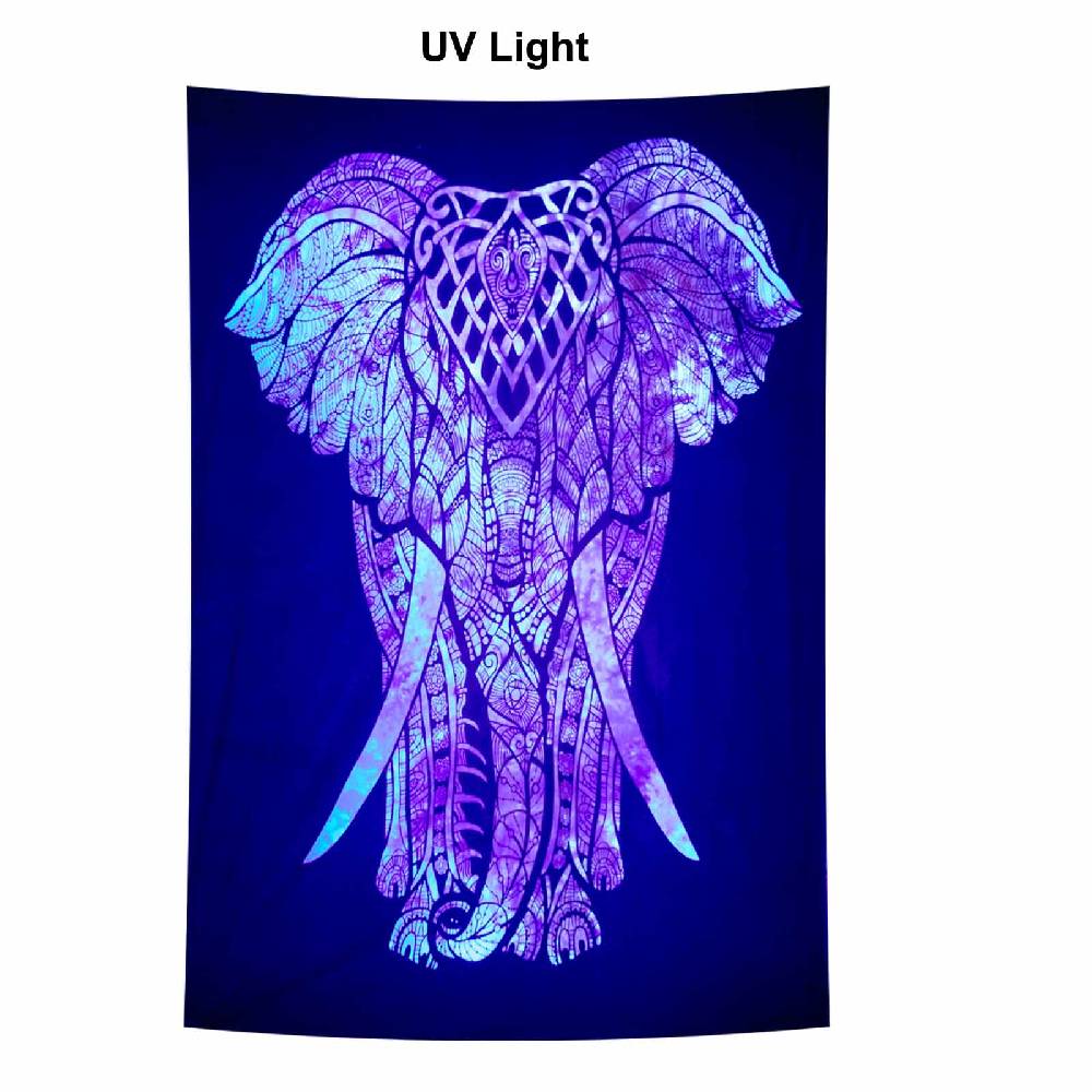 Kunst Und Magie Kunst und Magie Tagesdecke Wandbehang Deko Tuch Elefant UV Aktiv ca. 200 x 135 cm Bis zu 55% Rabatt