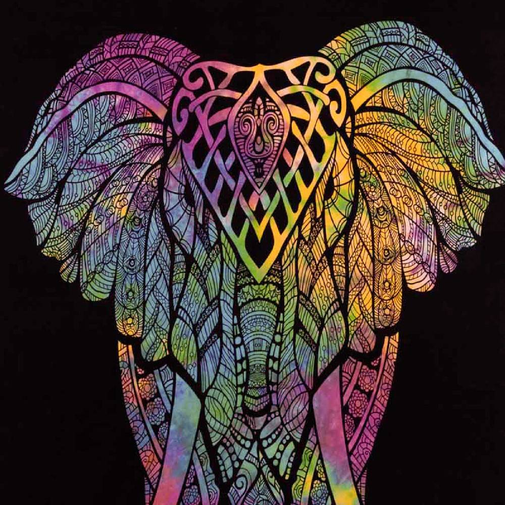 Kunst Und Magie Kunst und Magie Tagesdecke Wandbehang Deko Tuch Elefant UV Aktiv ca. 200 x 135 cm Bis zu 55% Rabatt