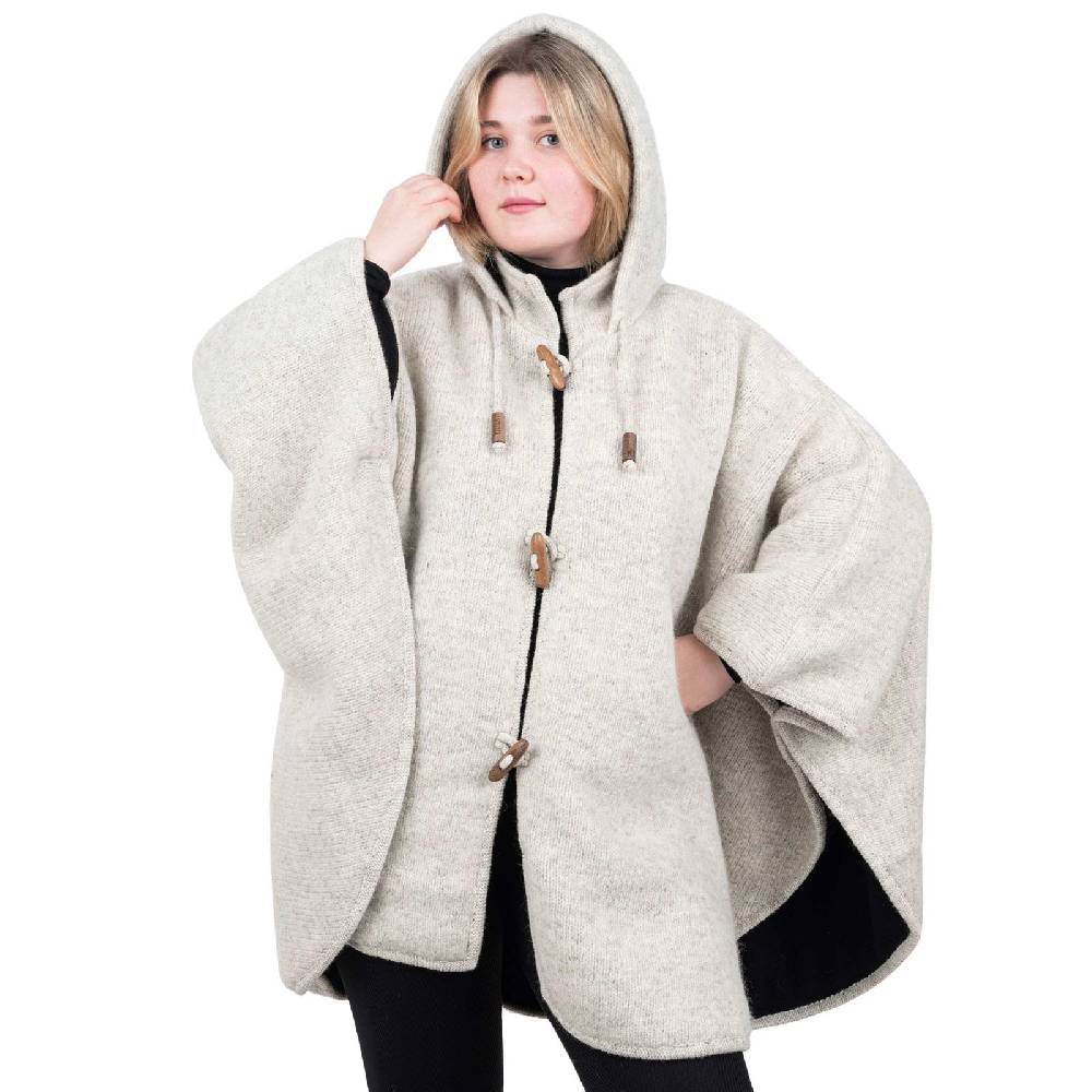 Kunst Und Magie Strick Poncho mit Kapuze Umhang Cape Strickjacke Wolle Jacke mit Kapuze Winter Mantel Discount Store für neue Produkte