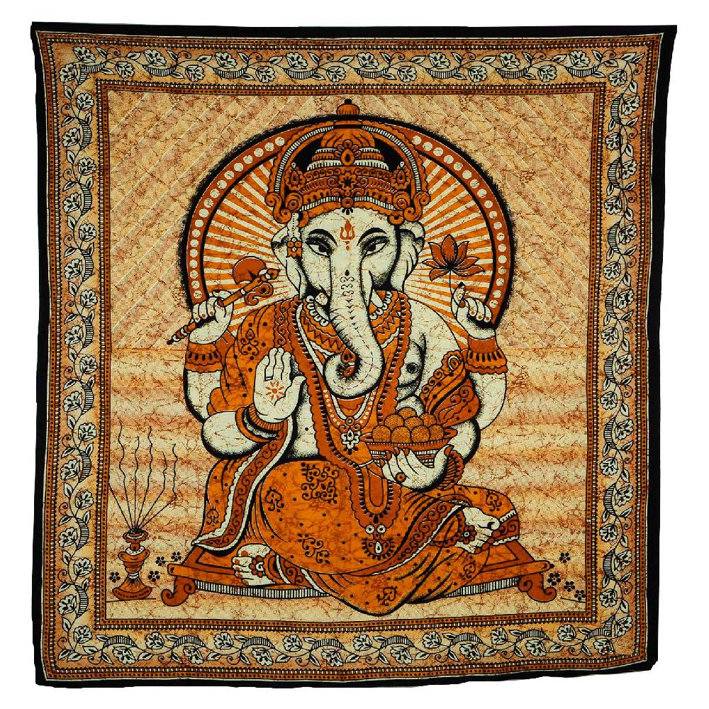 Kunst Und Magie Ganesha Dekotuch Große Tagesdecke Wandbehang Tuch Goa ca. 210 x 230 cm Super Rabatt
