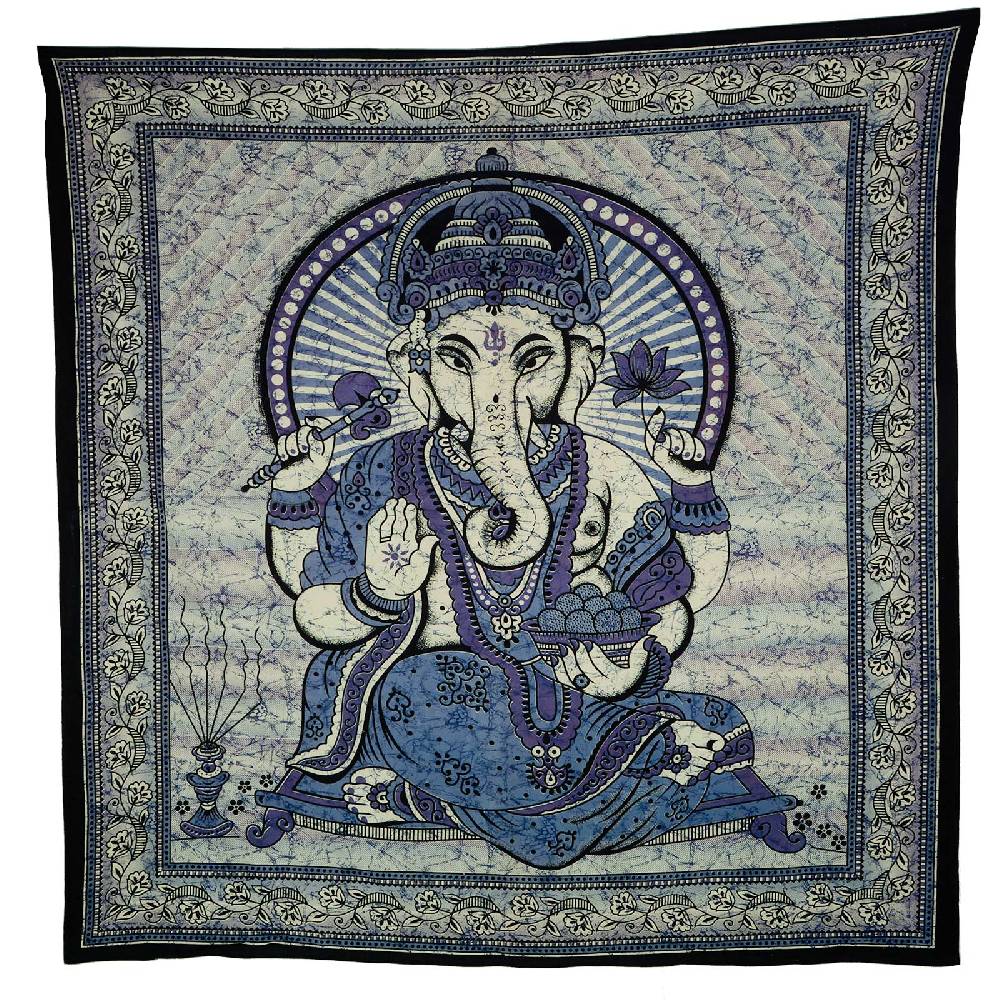 Kunst Und Magie Ganesha Dekotuch Große Tagesdecke Wandbehang Tuch Goa ca. 210 x 230 cm Riesige Rabatte