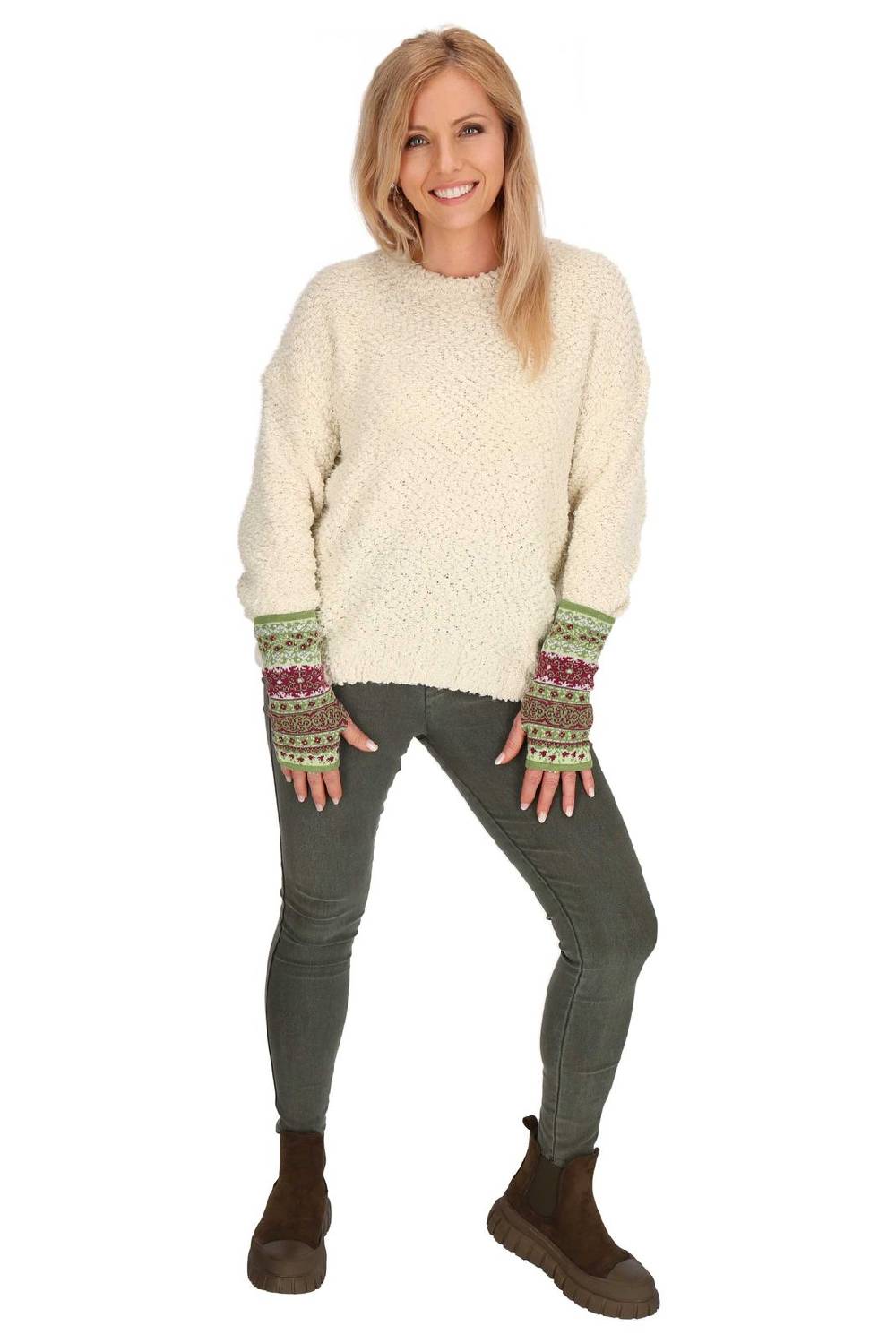 Kunst Und Magie Damen Armstulpen Stulpen Handwärmer Handschuhe Pulswärmer extrafeiner Jacquardstoff Outlet