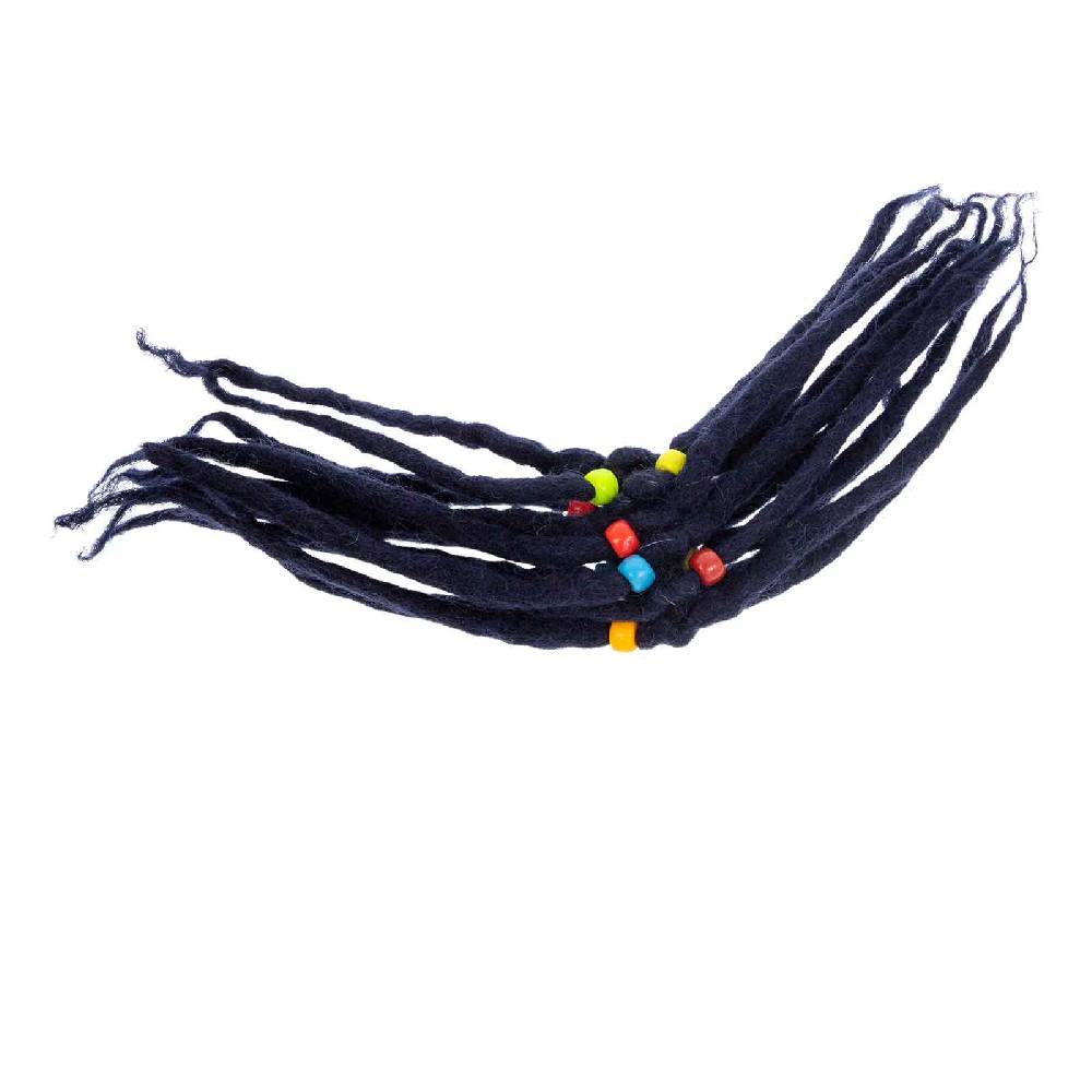 Kunst Und Magie KUNST UND MAGIE Filz Haargummi Dreads Haarschmuck Rasta scrounchi Blauschwarz Angebote