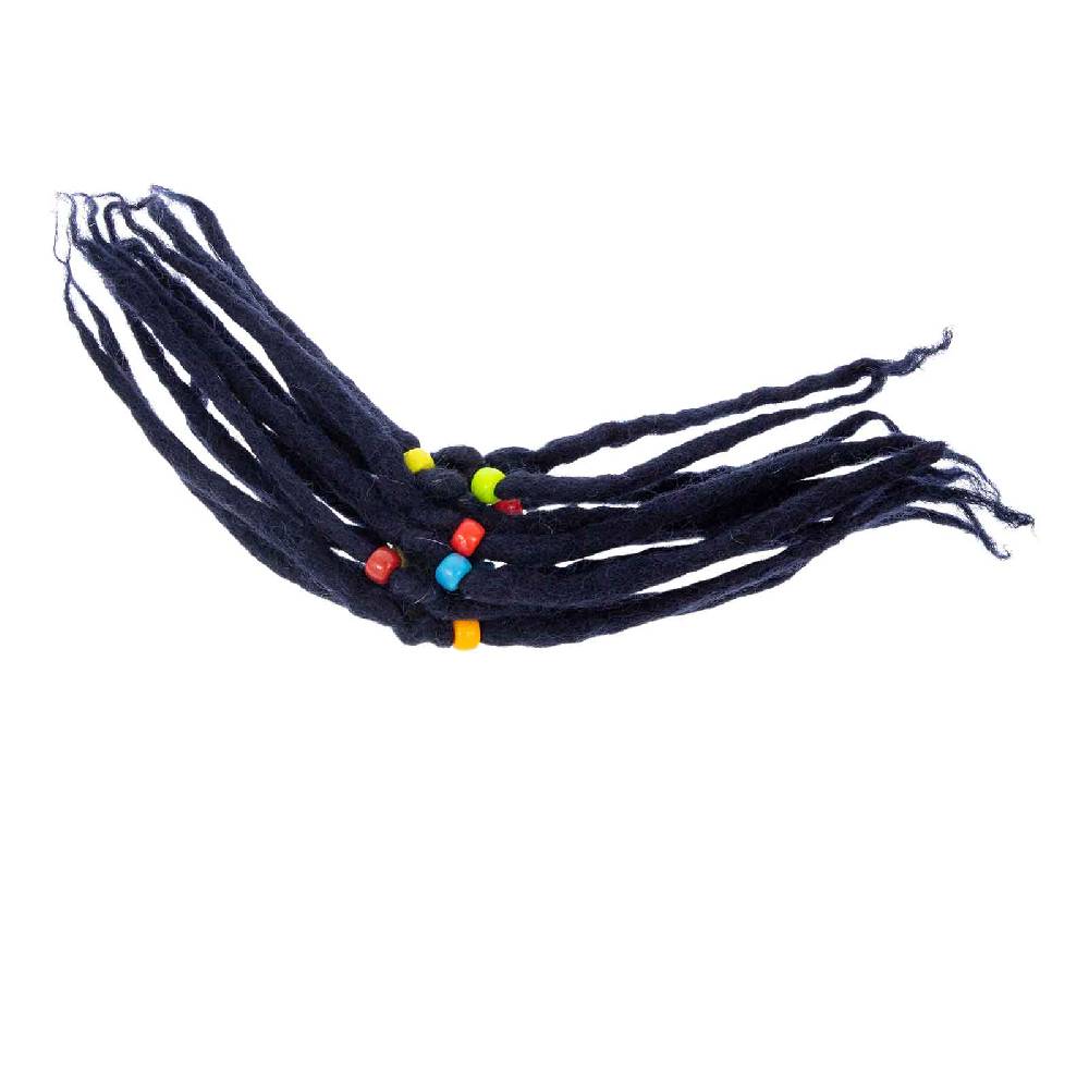 Kunst Und Magie KUNST UND MAGIE Filz Haargummi Dreads Haarschmuck Rasta scrounchi Blauschwarz Angebote