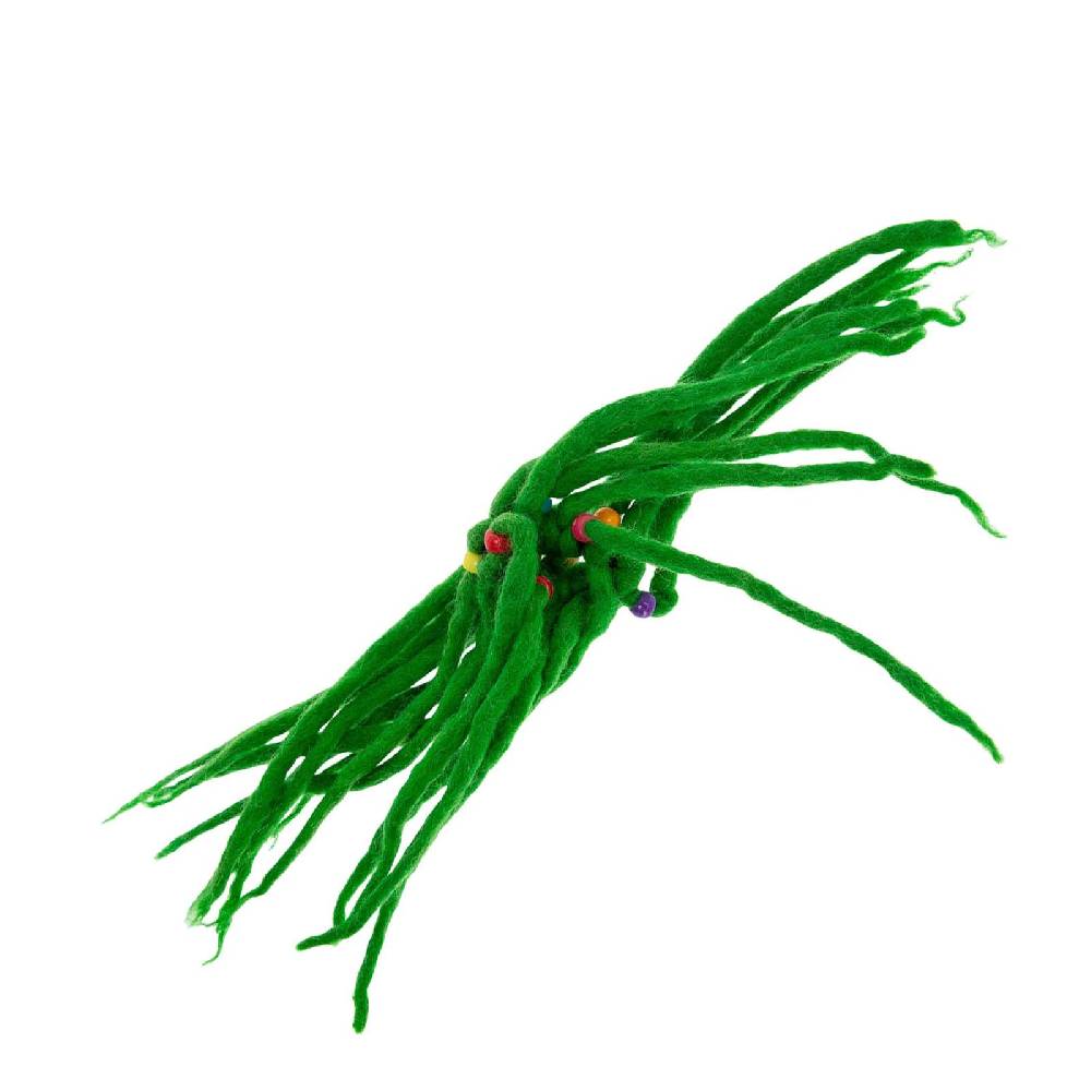 Kunst Und Magie KUNST UND MAGIE Filz Haargummi Dreads Haarschmuck Rasta scrounchi Xl Grün Hotsell
