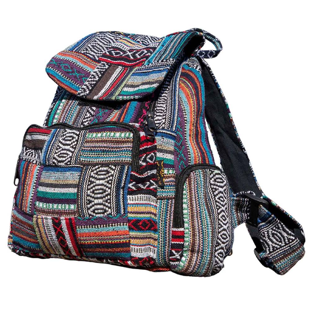 Kunst Und Magie Kunst und Magie Bunter Hippie Rucksack Tagesrucksack Daypack Nepal Fair Nachhaltig Günstiger Verkauf