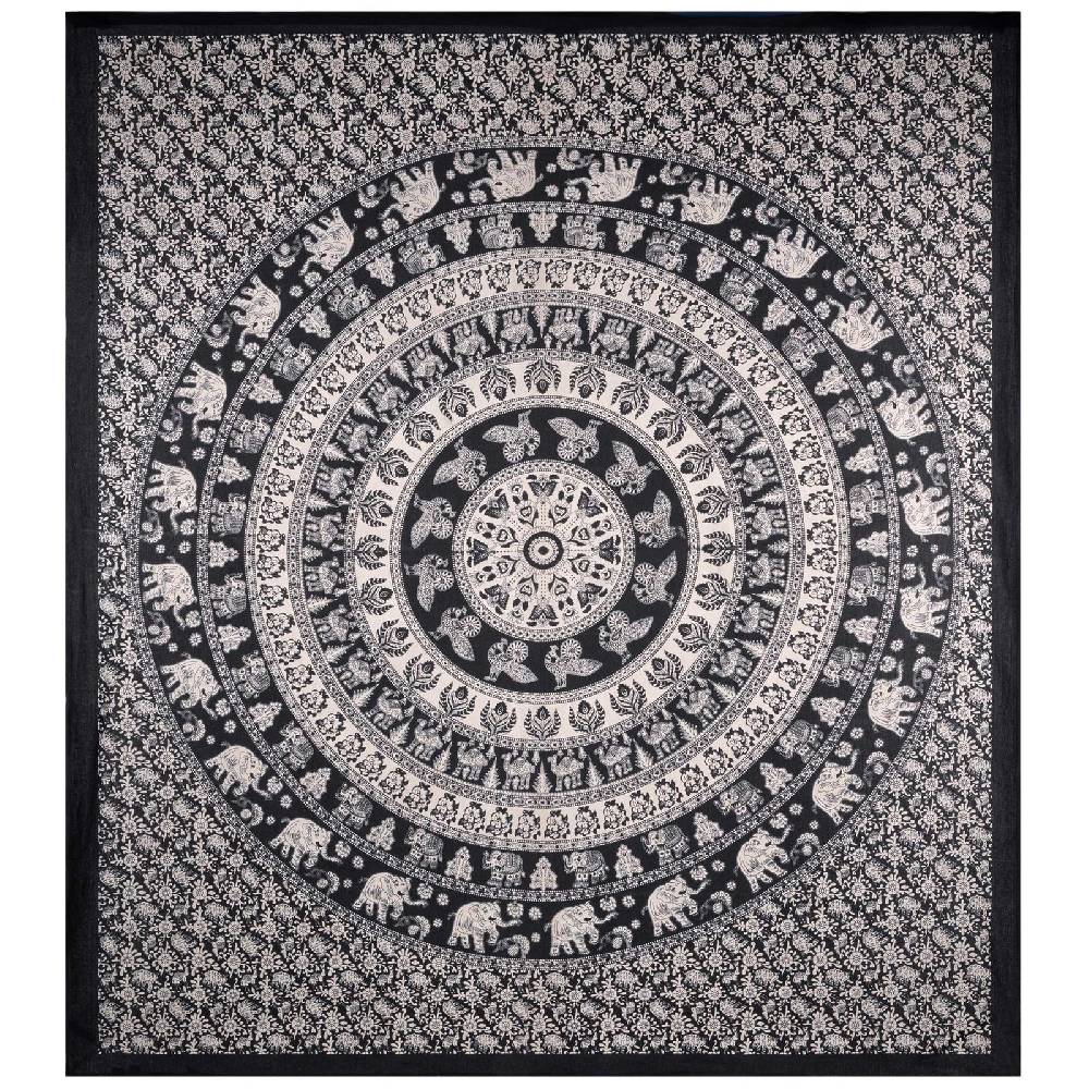 Kunst Und Magie Kunst und Magie Tagesdecke Wandbehang Deko Tuch Elefant Mandala ca. 210 x 235 cm Günstig kaufen
