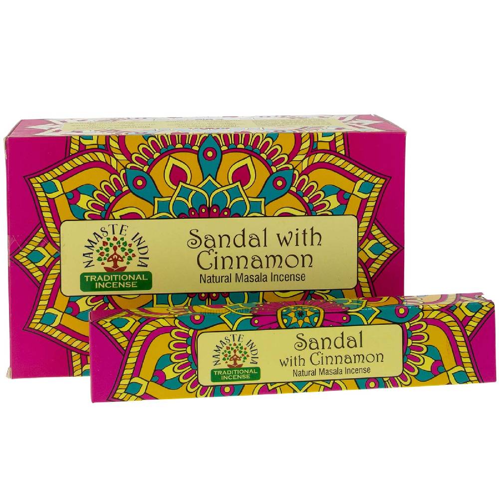 Kunst Und Magie Sandelholz mit Zimt Räucherstäbchen Namaste India Sandalo with Cinnamon Räumungsverkauf