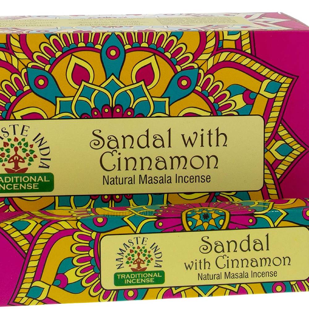 Kunst Und Magie Sandelholz mit Zimt Räucherstäbchen Namaste India Sandalo with Cinnamon Räumungsverkauf