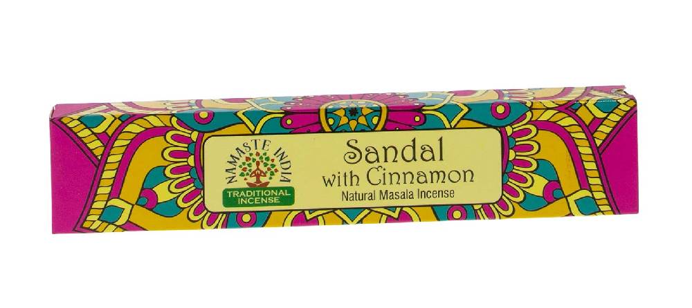 Kunst Und Magie Sandelholz mit Zimt Räucherstäbchen Namaste India Sandalo with Cinnamon Räumungsverkauf
