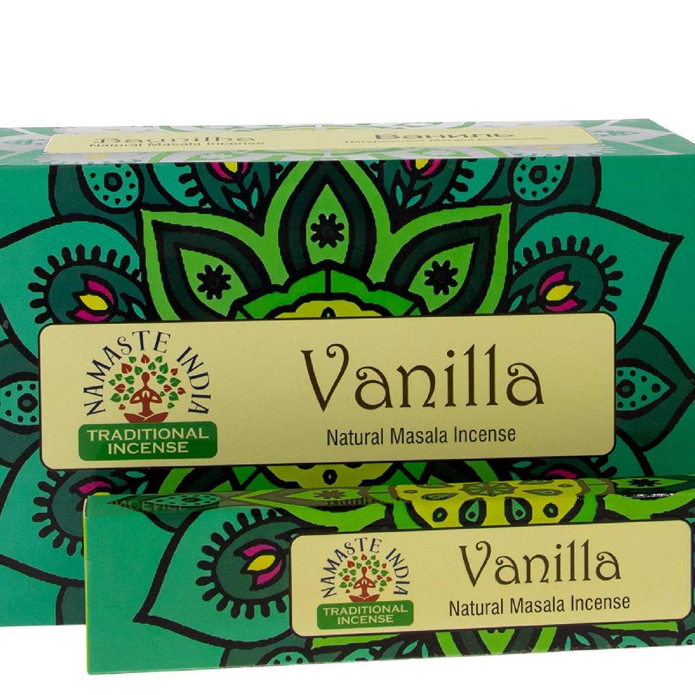 Kunst Und Magie Vanilla Vanille Räucherstäbchen Namaste India 12er Großpackung Sonderangebote