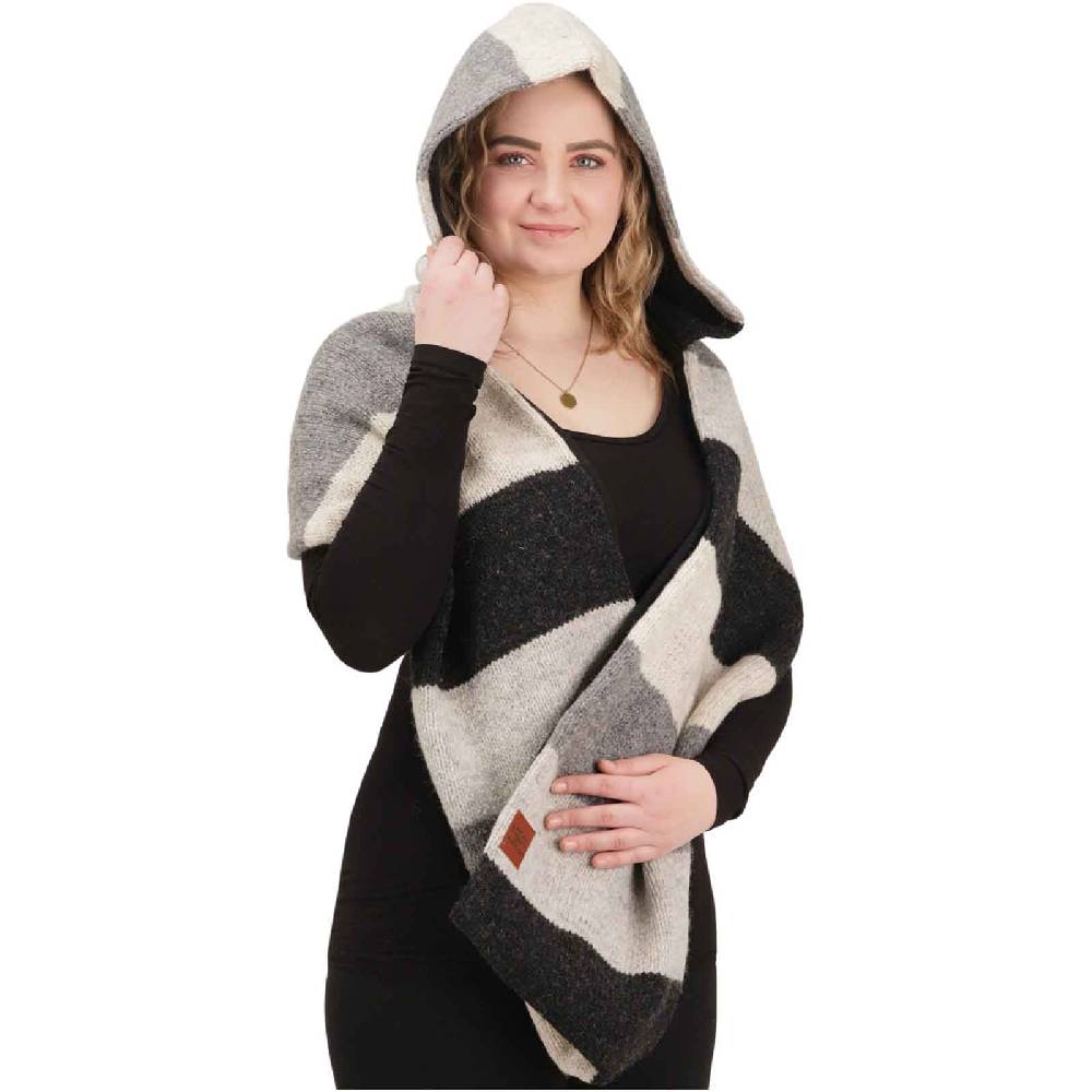 Kunst Und Magie Damen Kapuzenschal Loop Schal Hoodie Schalmütze Poncho aus Wolle gestrickt VIP-Rabatte