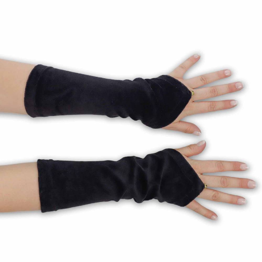 Kunst Und Magie Damen Samt Armstulpen Stulpen Handwärmer Handschuhe mit Glöckchen Boho Bis zu 50% Rabatt