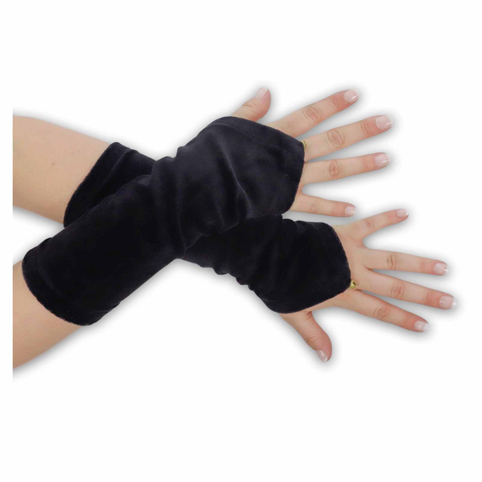 Kunst Und Magie Damen Samt Armstulpen Stulpen Handwärmer Handschuhe mit Glöckchen Boho Bis zu 50% Rabatt