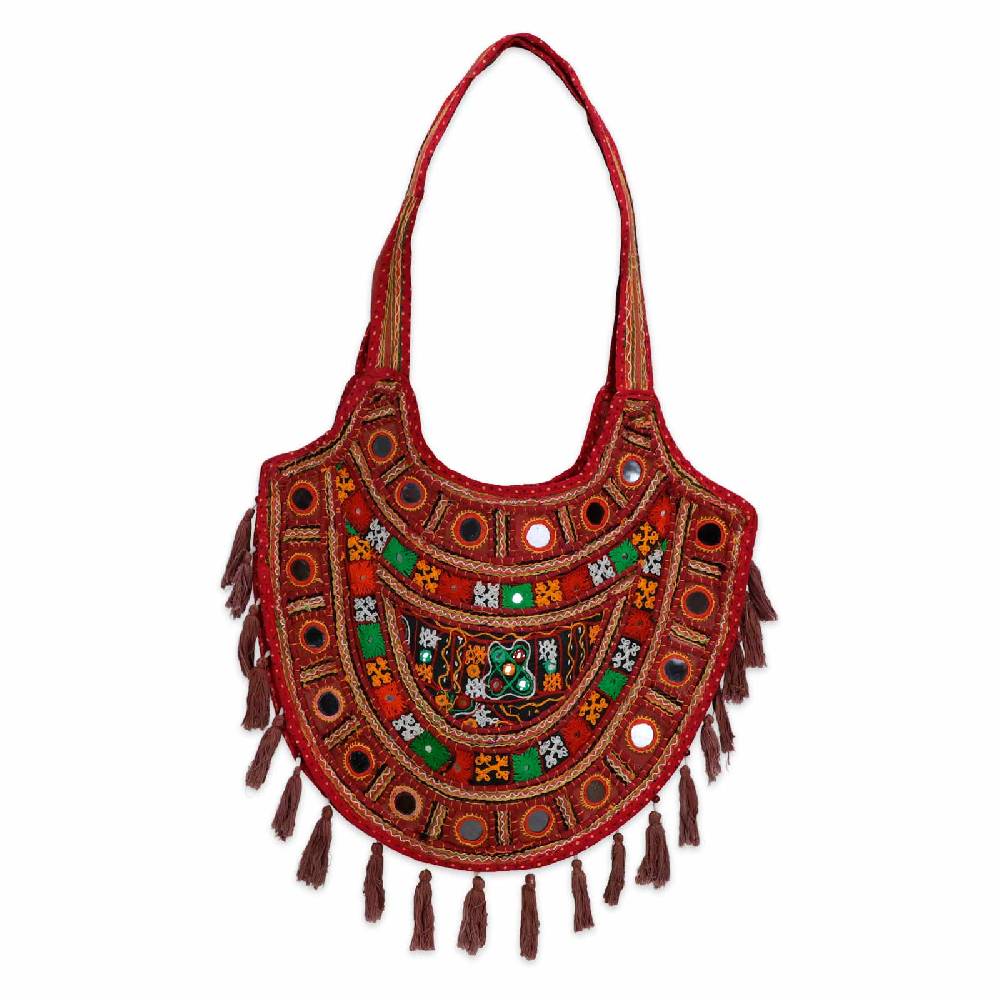 Kunst Und Magie Bunte Traditionell Bestickte Schultertasche Einkaufstasche BOHO Umhängetasche Nachhaltig No Waist UNIKAT! Nur für heute
