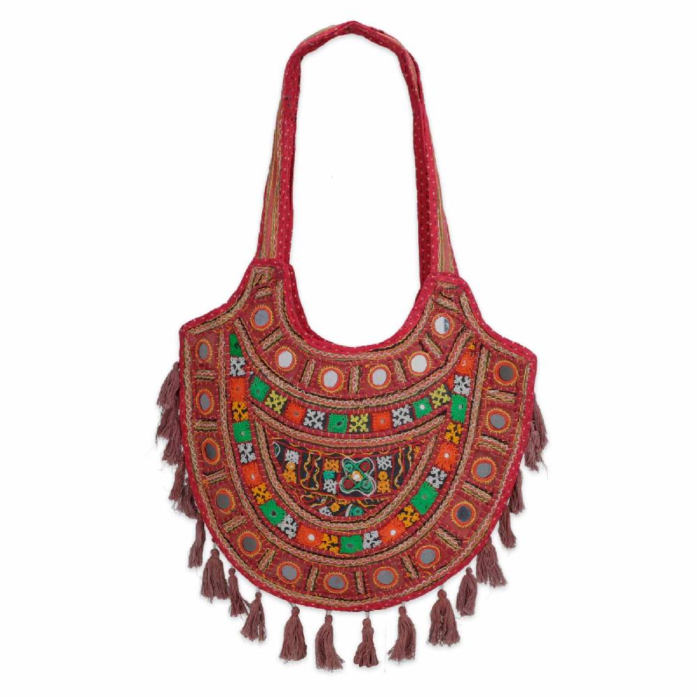 Kunst Und Magie Bunte Traditionell Bestickte Schultertasche Einkaufstasche BOHO Umhängetasche Nachhaltig No Waist UNIKAT! Nur für heute