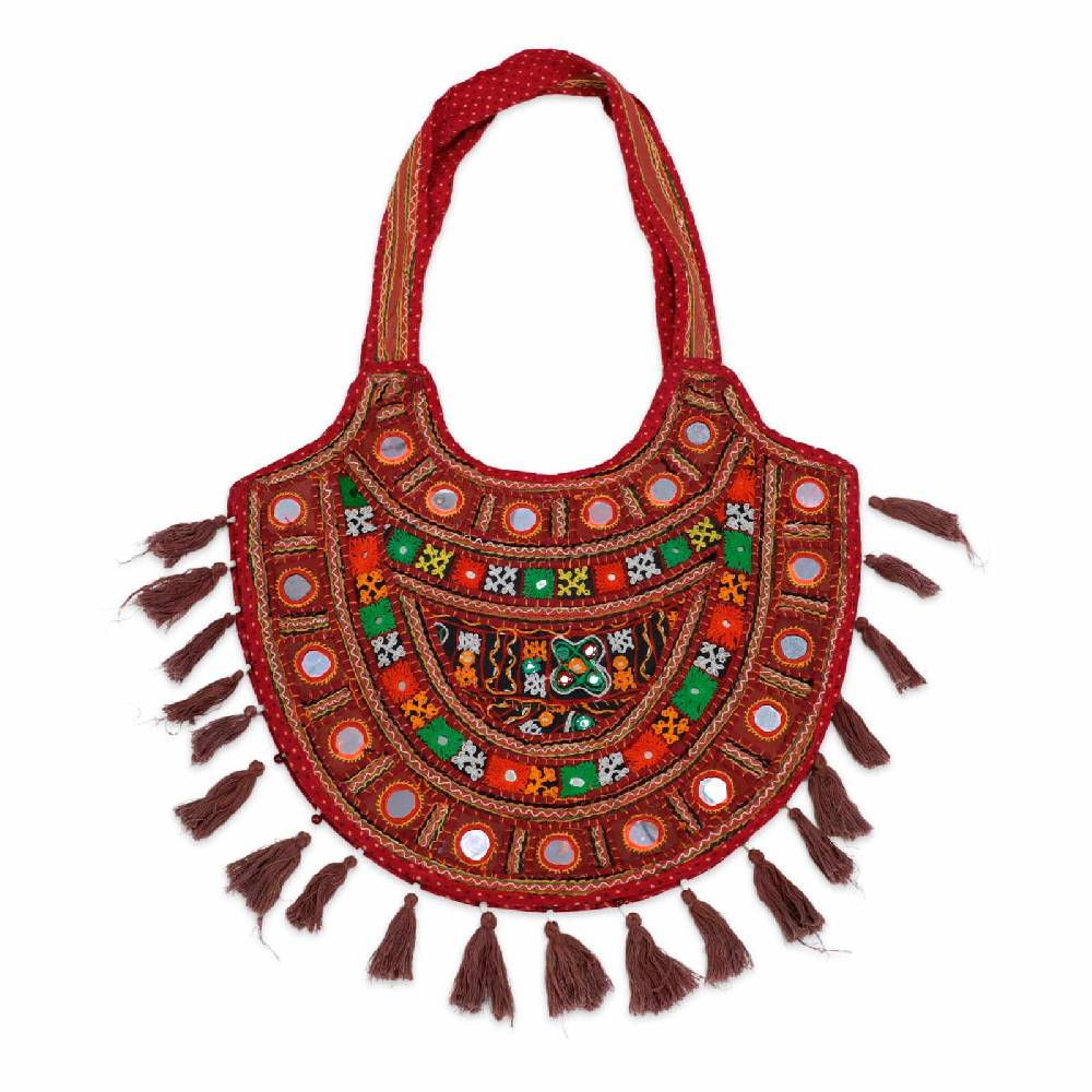 Kunst Und Magie Bunte Traditionell Bestickte Schultertasche Einkaufstasche BOHO Umhängetasche Nachhaltig No Waist UNIKAT! Nur für heute