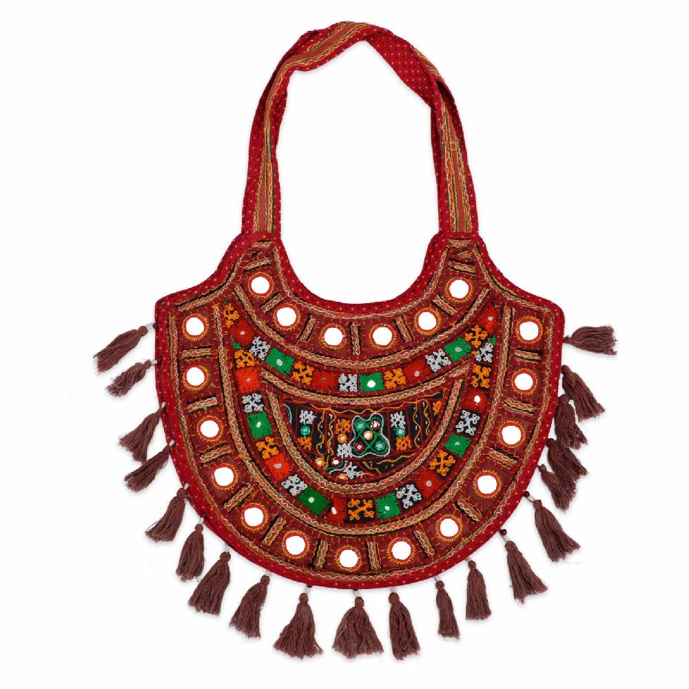 Kunst Und Magie Bunte Traditionell Bestickte Schultertasche Einkaufstasche BOHO Umhängetasche Nachhaltig No Waist UNIKAT! Nur für heute