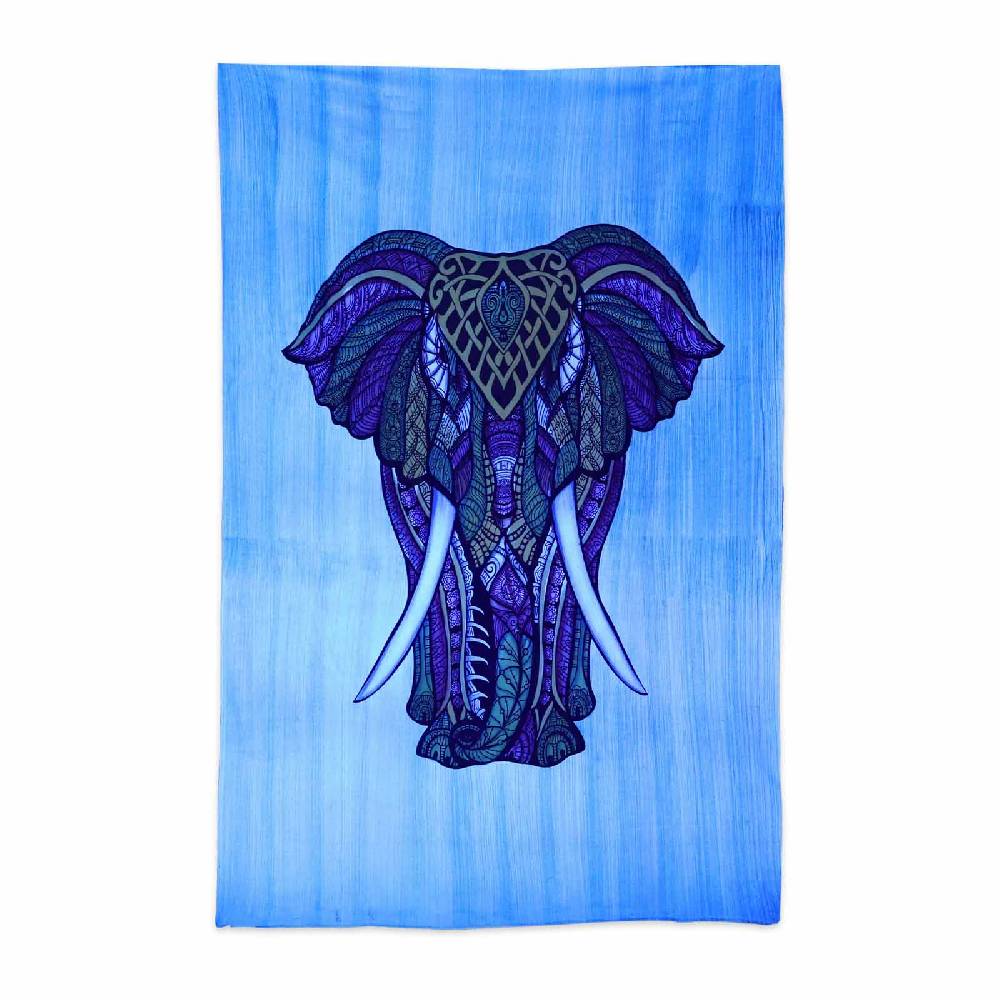 Kunst Und Magie Kunst und Magie XL Tagesdecke Wandbehang Deko Elefant Meditation UV Aktiv ca. 200 x 230 cm Fabrikladen