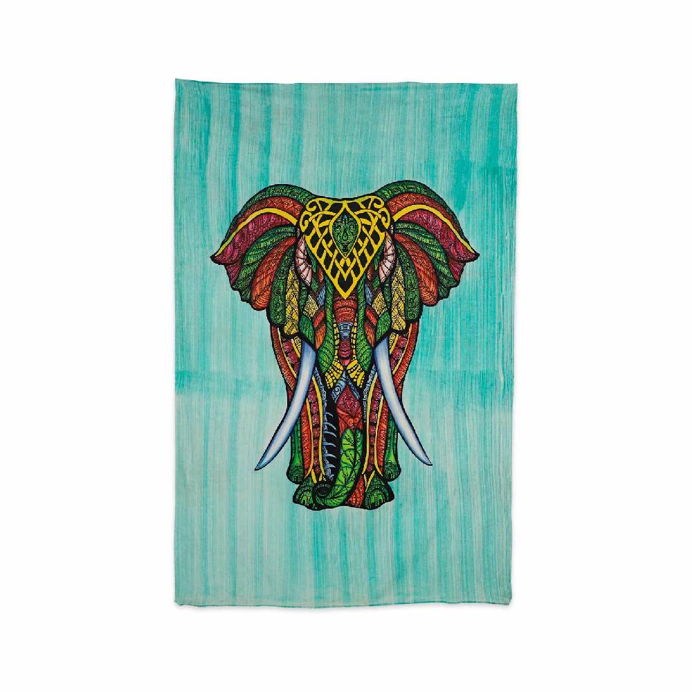 Kunst Und Magie Kunst und Magie XL Tagesdecke Wandbehang Deko Elefant Meditation UV Aktiv ca. 200 x 230 cm Fabrikladen