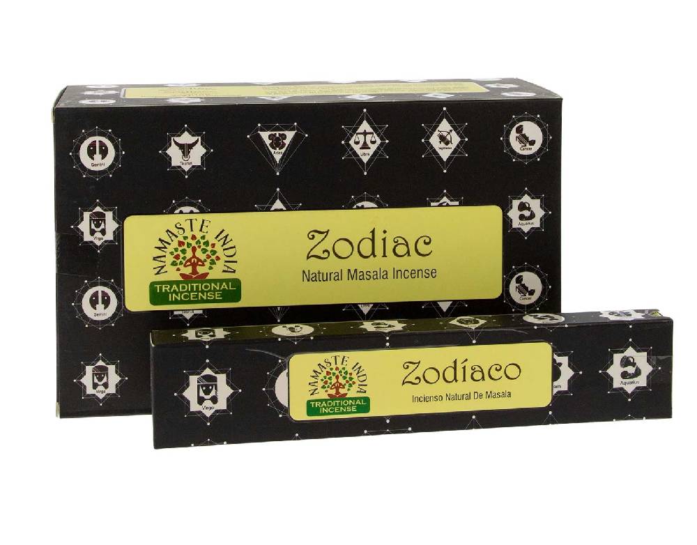 Kunst Und Magie Zodiac Räucherstäbchen Namaste India Astro Sternzeichen 12er Großpackung Verkauf