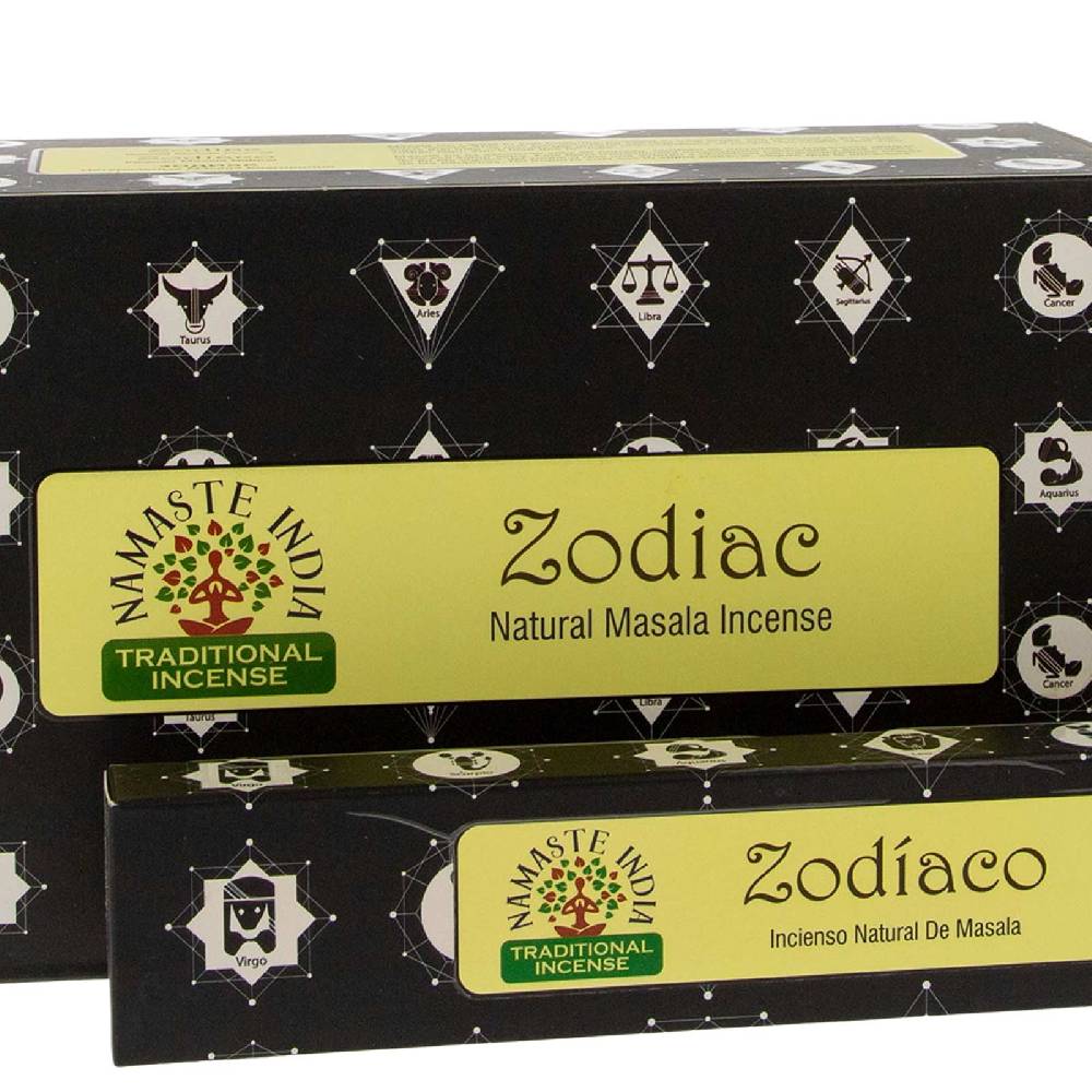 Kunst Und Magie Zodiac Räucherstäbchen Namaste India Astro Sternzeichen 12er Großpackung Verkauf