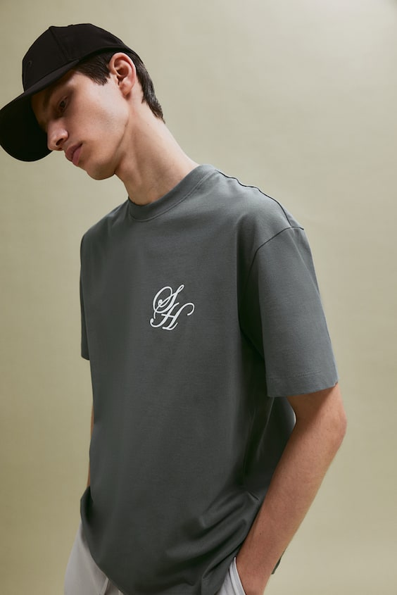 ﻿HM Bedrucktes T-Shirt in Loose Fit Begrenzte Freigabe