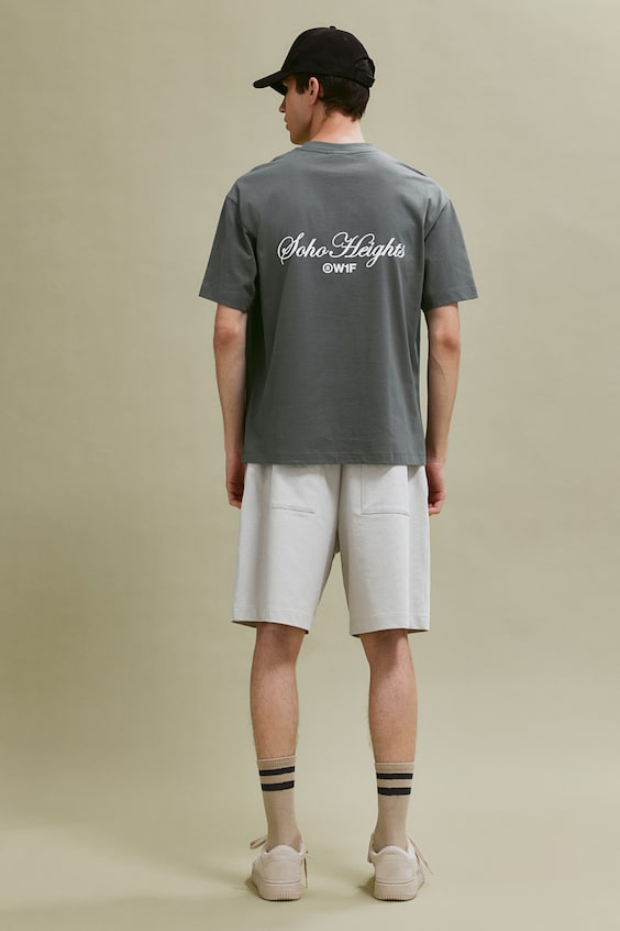 ﻿HM Bedrucktes T-Shirt in Loose Fit Begrenzte Freigabe