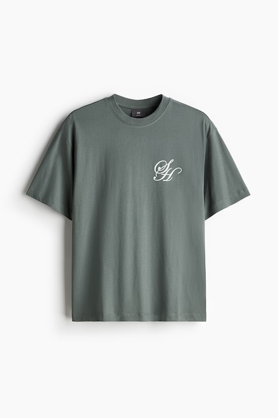 ﻿HM Bedrucktes T-Shirt in Loose Fit Begrenzte Freigabe