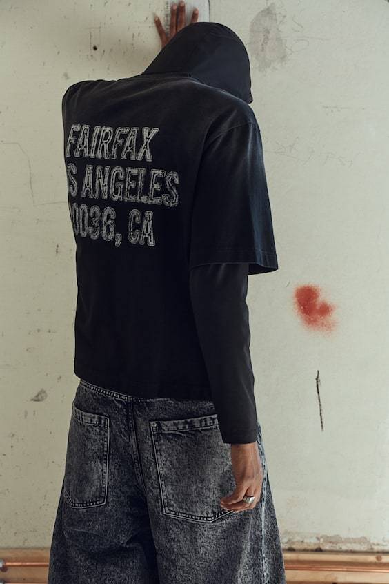 HM Bedrucktes T-Shirt in Oversized Fit Super Rabatt