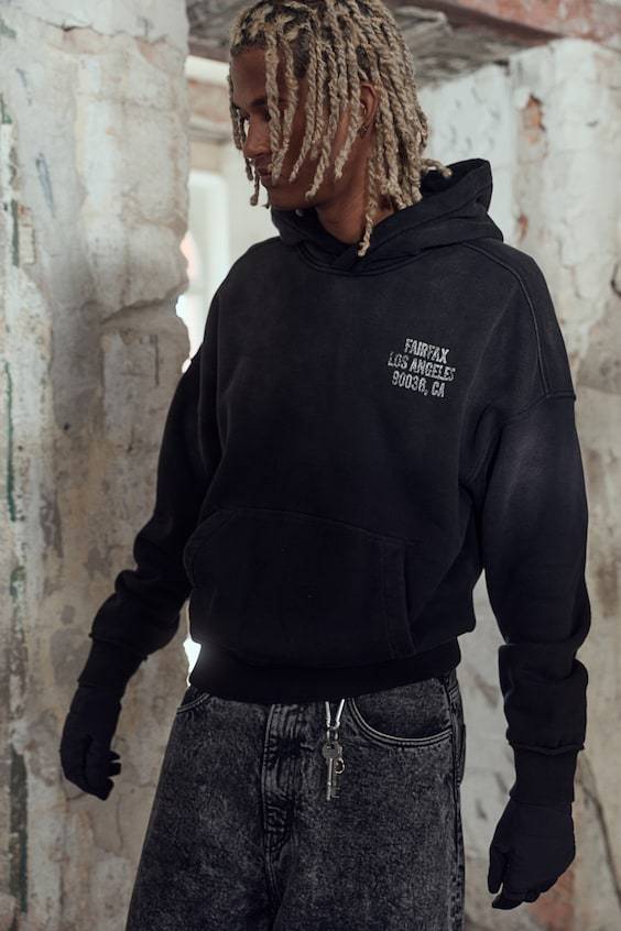 HM Bedruckter Hoodie in Oversized Fit Clearance-Verkauf