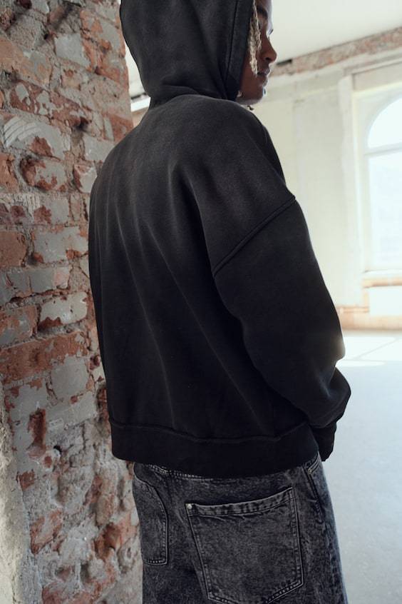 HM Bedruckter Hoodie in Oversized Fit Clearance-Verkauf